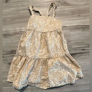 GAP Tan & White Print Toddler Dress